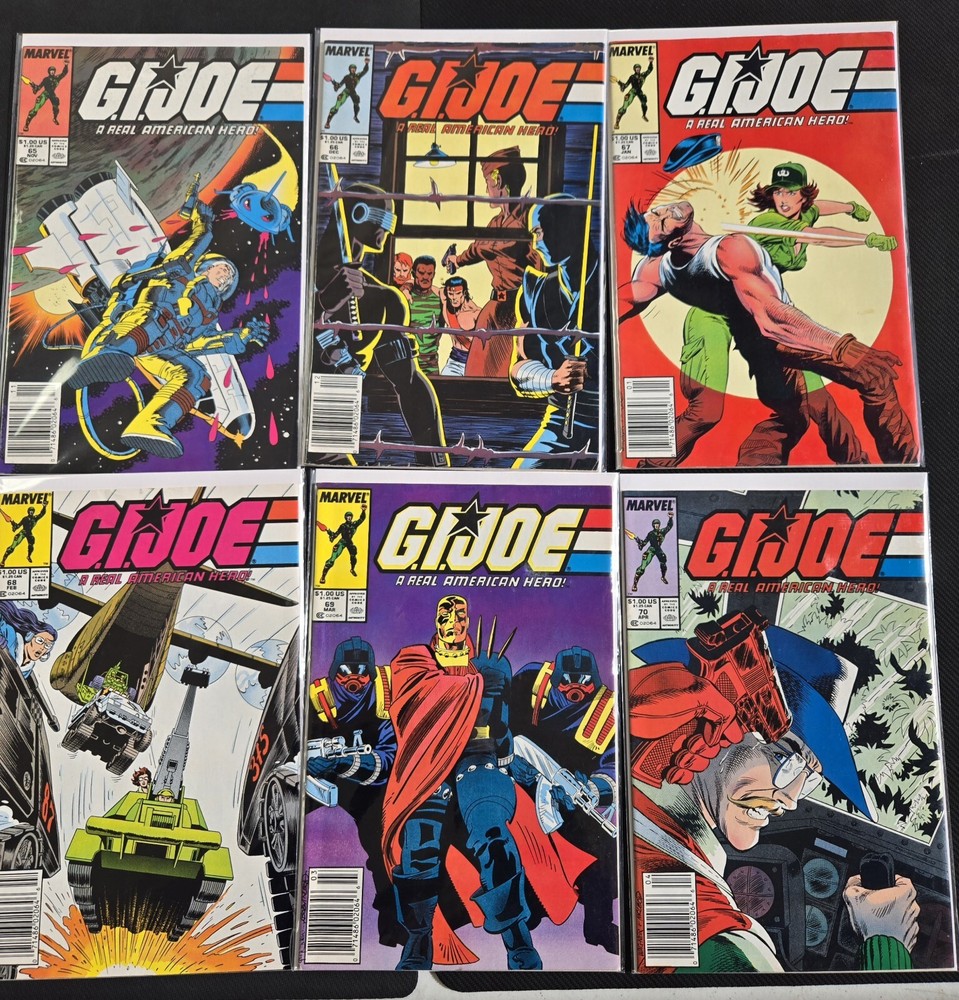 G.I. Joe A Real American Hero #65-70 Marvel Comics Lot 65 66 67 68 69 70