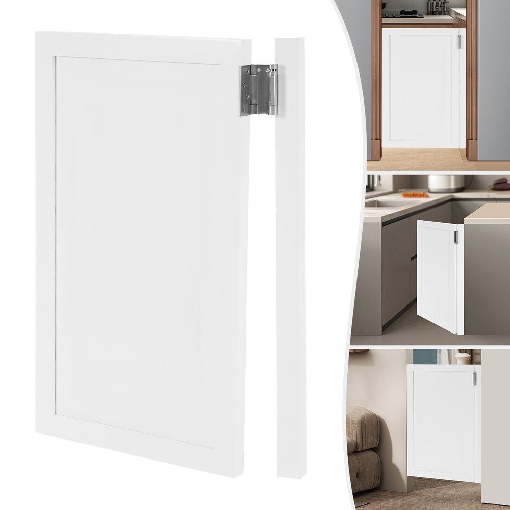 Rustic Wood Swinging Saloon Door Half Cafe Entrance with Wall Hinges  