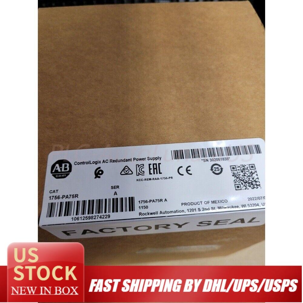 Allen-Bradley 1756-PA75R SER A ControlLogix AC Redundant Power US Free Tax