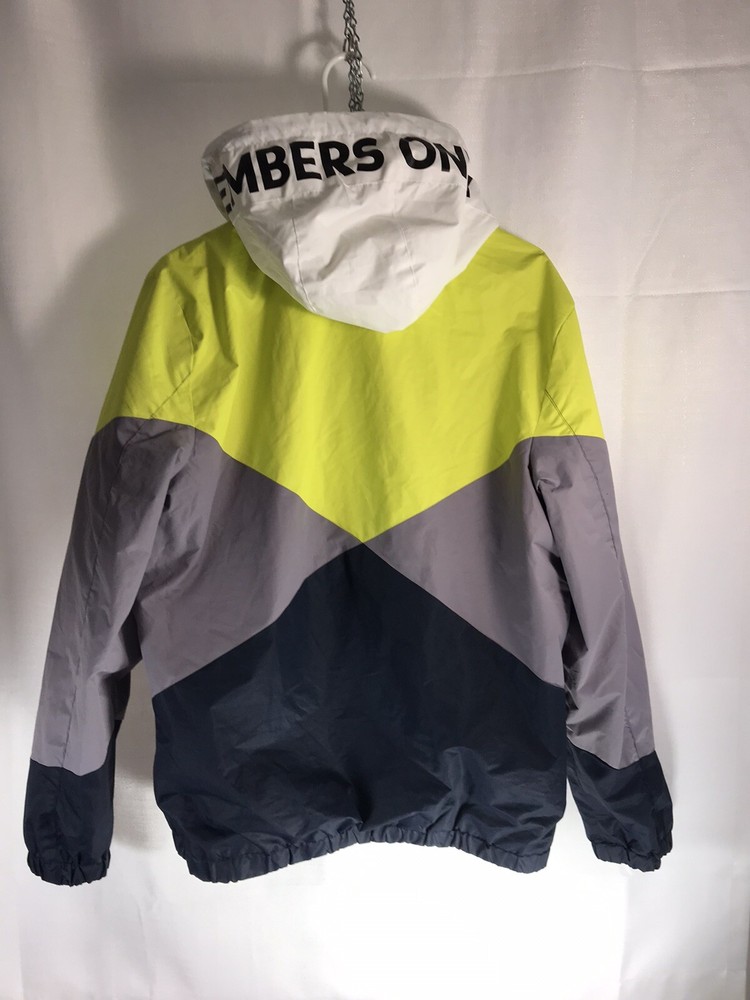 Members Only Hooded Sport Windbreaker Jacket with Full Zip Closure, Size Medium-image