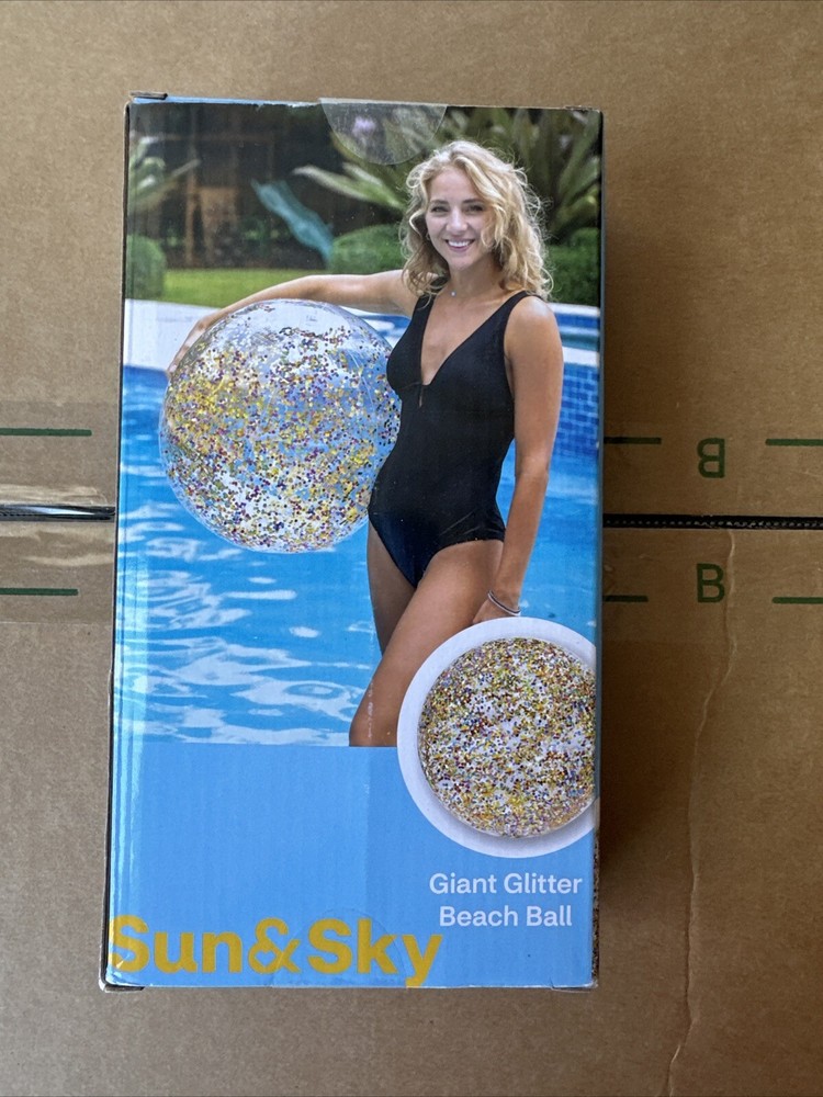 Sun & Sky Giant Glitter Beach Ball