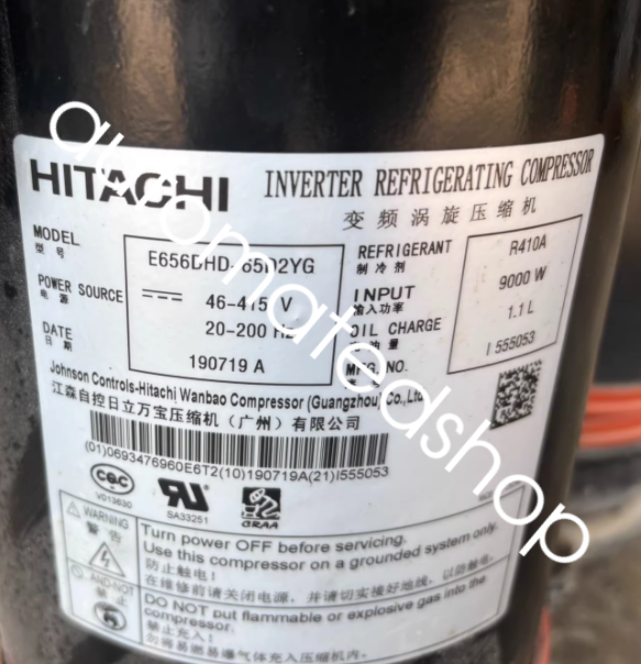 E656DHD-65D2YG Hitachi variable frequency compressor new via FedEx or DHL