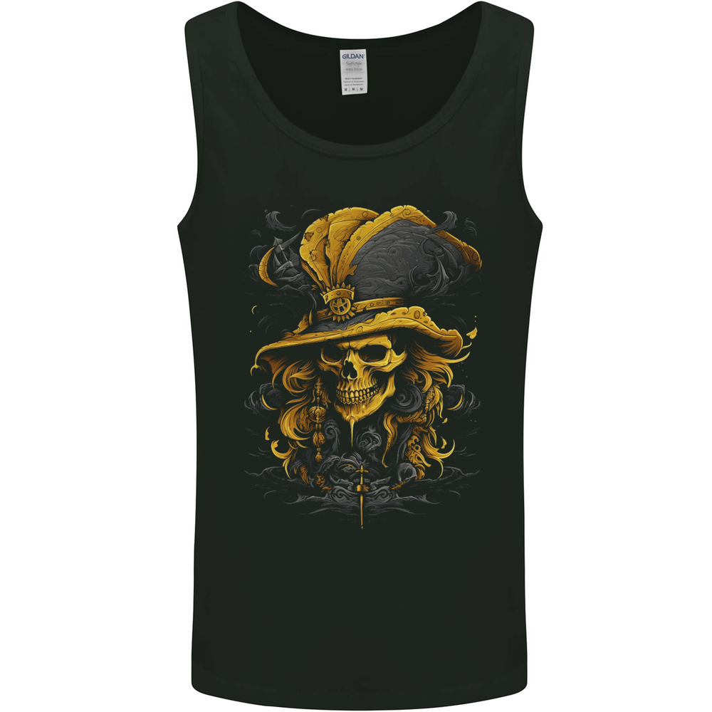 Pirate Skull 6 Mens Vest Tank Top