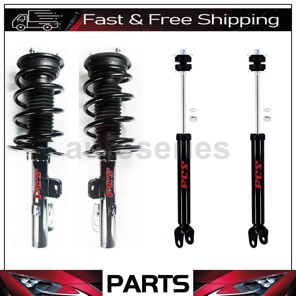 Front Struts w/ Coil Spring Rear Shocks Fits 2010 Ford Flex 2011 Ford Flex