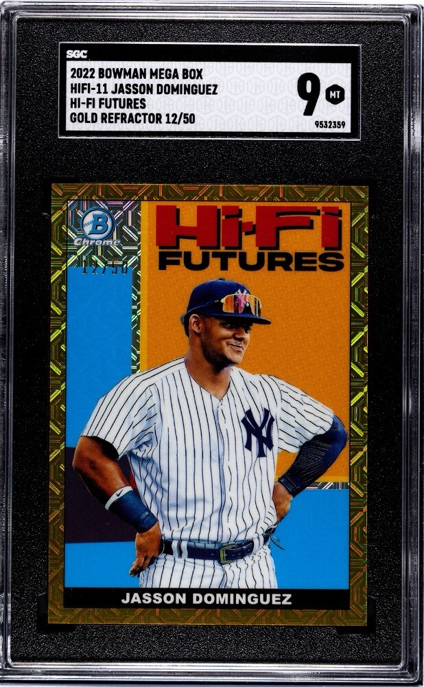 2022 Jasson Dominguez Bowman Chrome Hi Fi Futures Gold / 50 RC  SGC 9