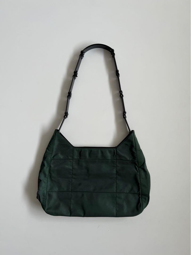 90s Prada Patchwork Shoulder Bag in Durable Plastic Vintage Style