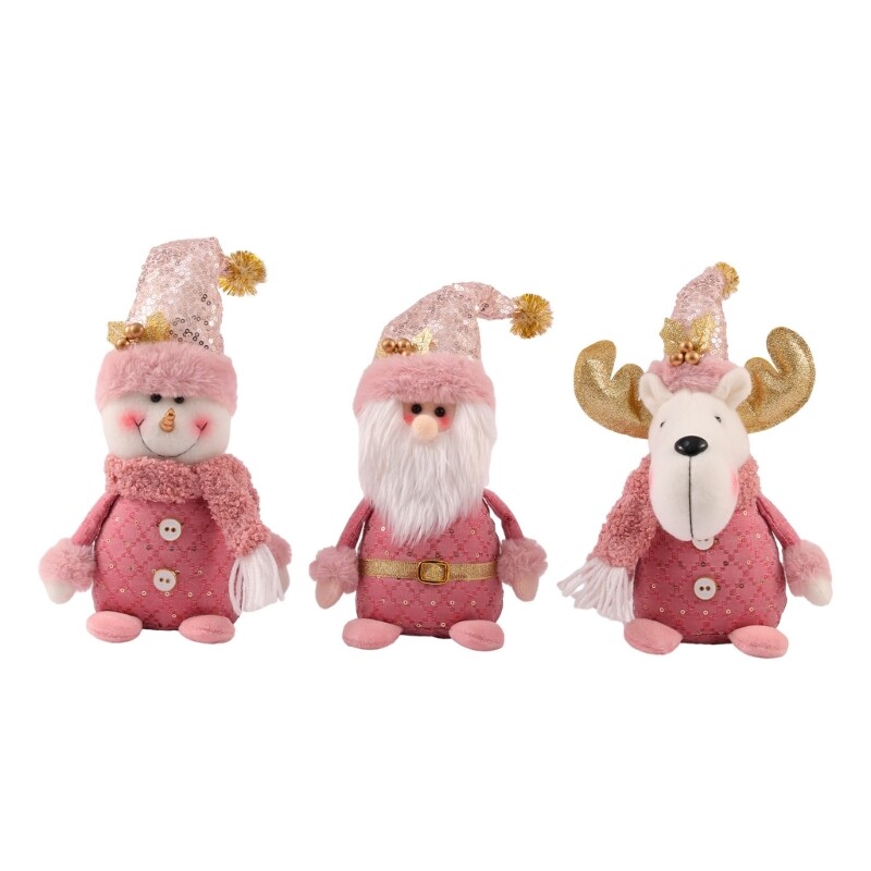 Christmas Ornaments Cloth Santa Snowman Toy Table Bookshelf Bedroom Decor