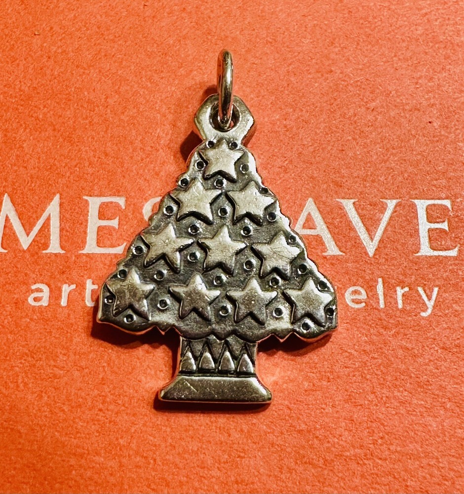 Retired James Avery 925 Sterling Silver Stars Christmas Tree Charm