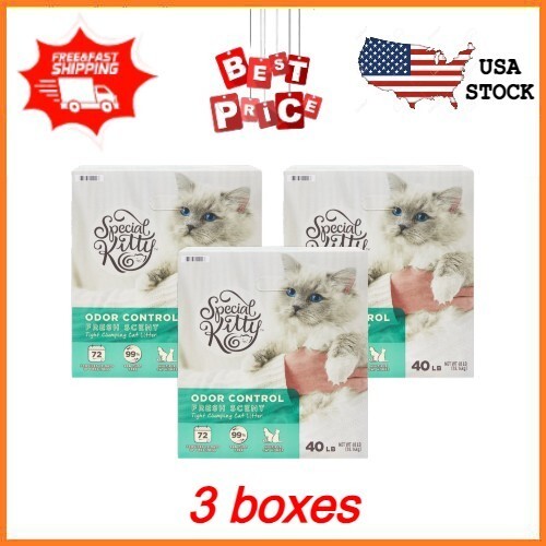 Special Kitty Odor Control Tight Clumping Cat Litter, Fresh Scent, 40 lb