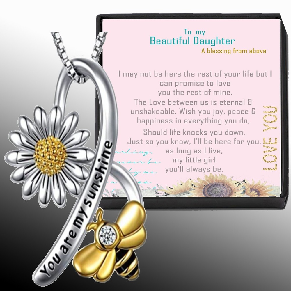 To My Daughter Gifts from Dad Mum Necklace for Daughter Birthday Gift Present