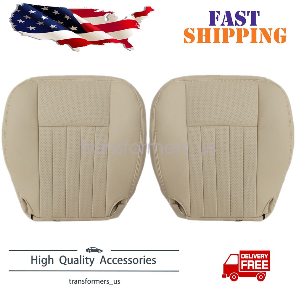 For 2003-2006 Lincoln Navigator Driver & Passenger Bottom Leather Seat Cover Tan