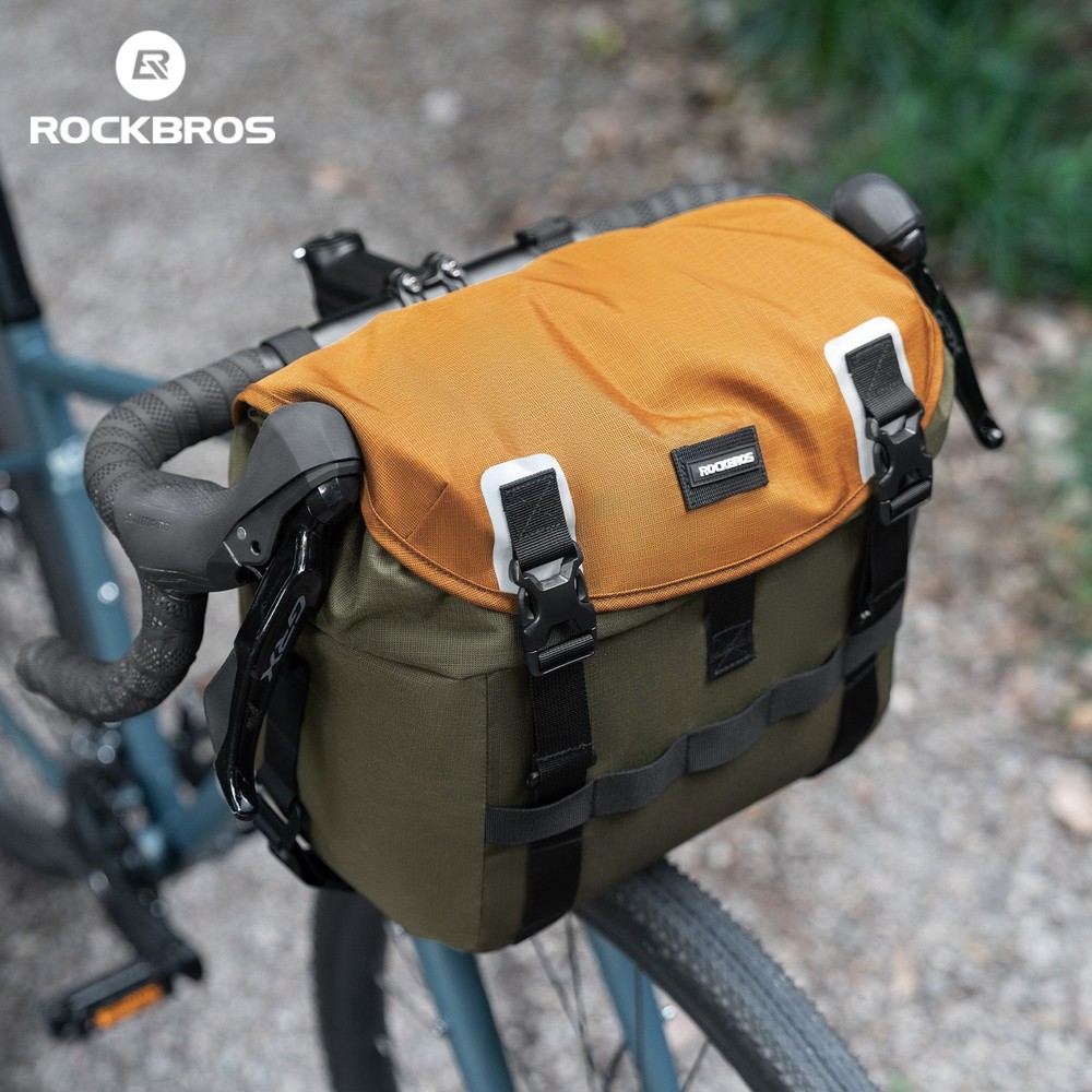 ROCKBROS Waterproof Bag Road/Gravel Bike Rack Bag Bicycle Front Bag 13.5/24L