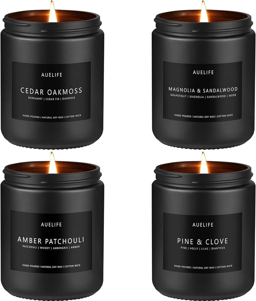 Masculine Scented Soy Candles Gift Set for Men