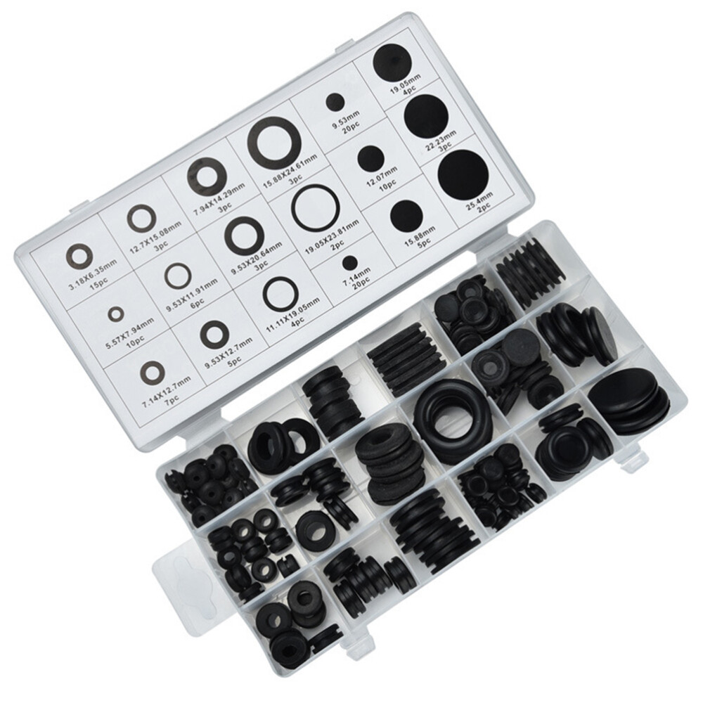 125 Piece Washer Seal Assortment Set Tool Grommets Gasket Classification Gaskets