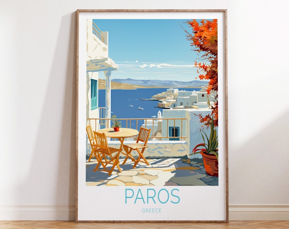 Paros Greece Travel Poster Paros Greece Poster Paros Greece Travel Custom