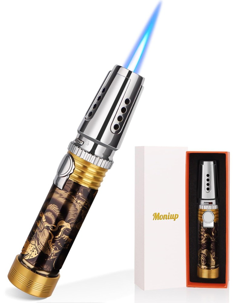 Butane Cooking Torch Lighter with Safety Lock, Adjustable Jet Flame, Noble Bo...