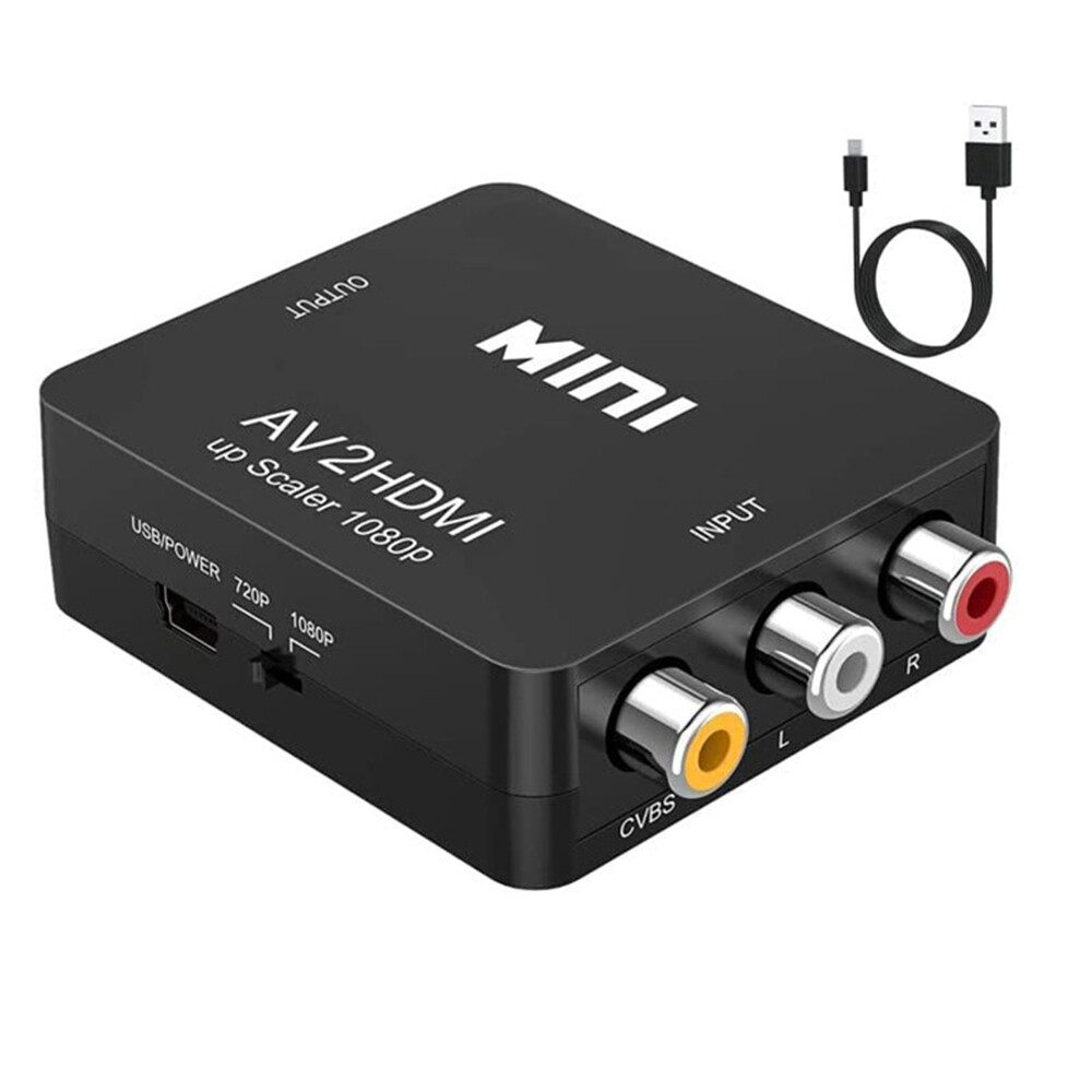 RCA to HDMI Converter for Wii NES SNES Composite CVBS Video Adapter