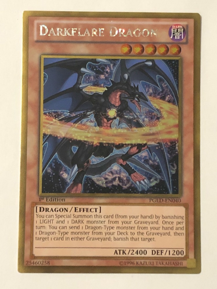 Yu-Gi-Oh Card - JCC - Darkflare Dragon - PGLD-EN040