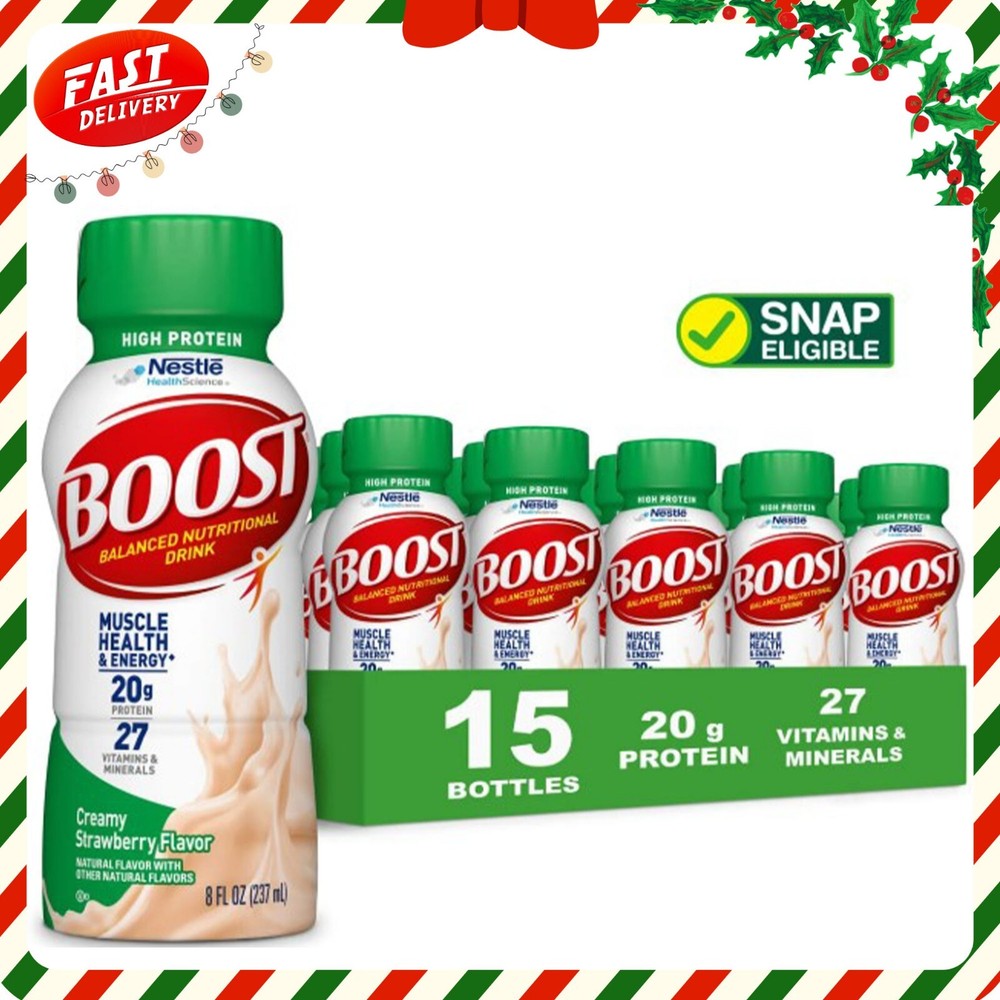 High Protein Nutritional Drink, Creamy Strawberry, 20g Protein, 8 fl oz Bottles