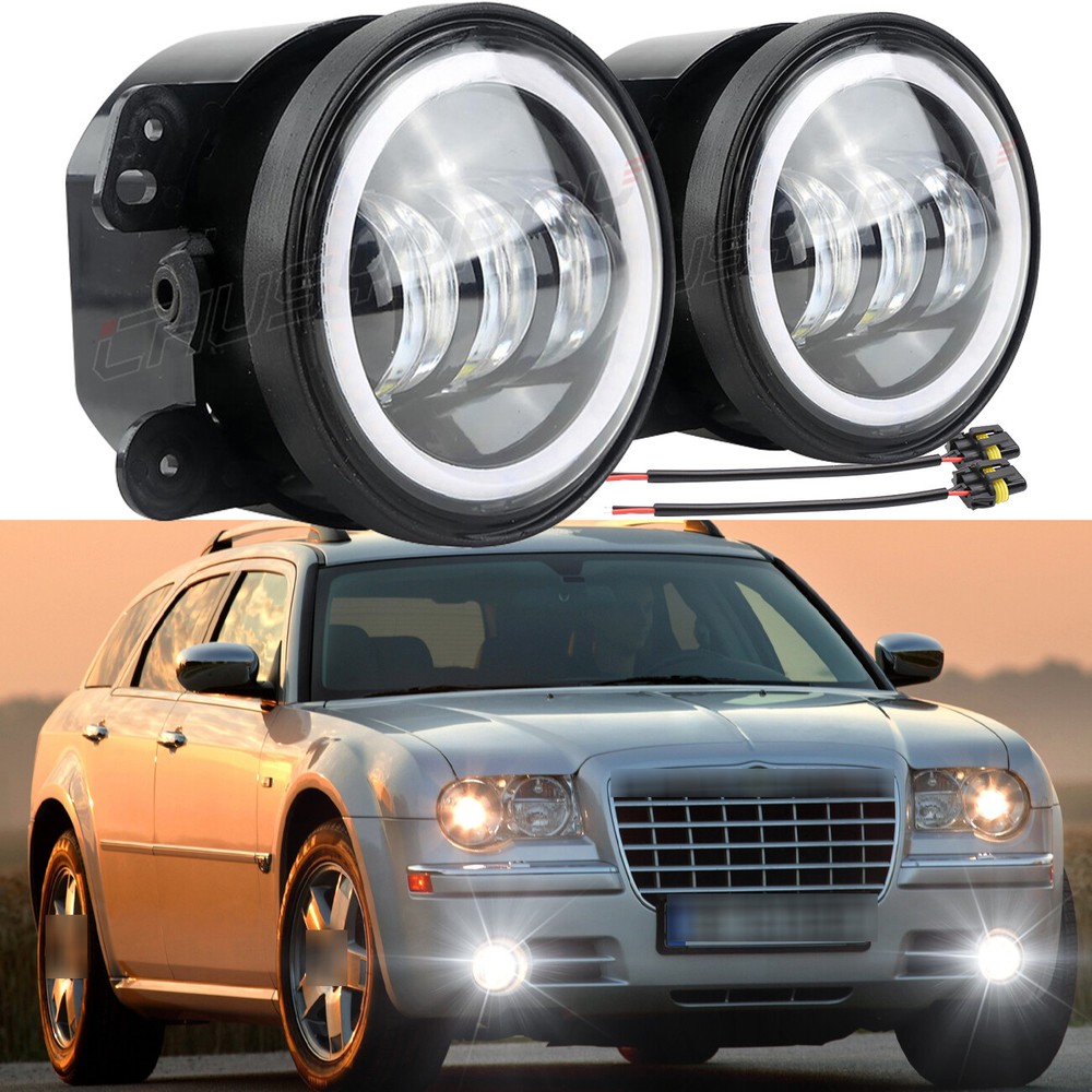 For Chrysler 300 2005-2010 Front Pair Bumper Fog Lights Replacement Lamps