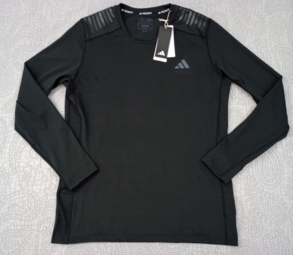Adidas Techfit Control Rheon Black Long Sleeve Training Shirt Size XL MSRP $120