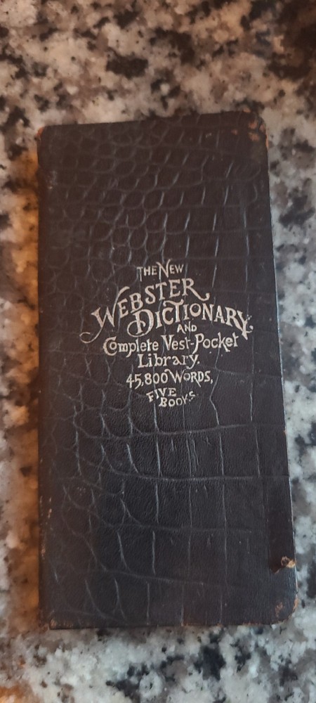 1894 New Webster Dictionary Vest-Pocket Edition with 45,800 Words  