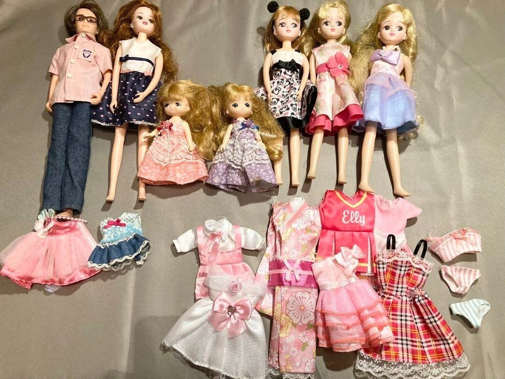 Licca doll Bulk Sale Takara Tomy Family Fashion Doll Toy Lot of 7 Set
