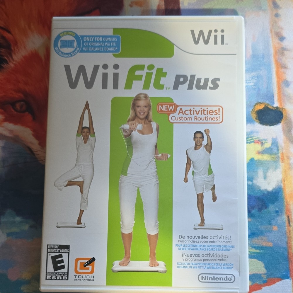 Nintendo Wii Fit Plus Manual Included Multiplayer Balance Board Fitness Game