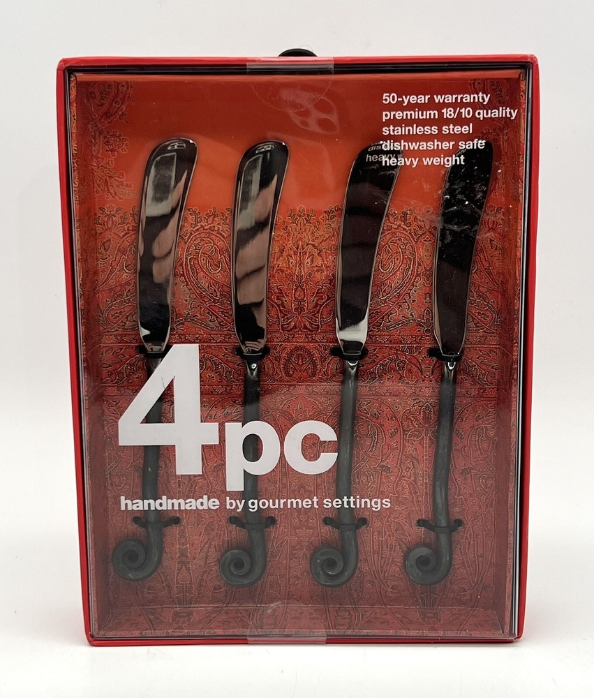 Gourmet Settings 18/10 Quality Stainless Steel Set Of 4 Spreader NIB
