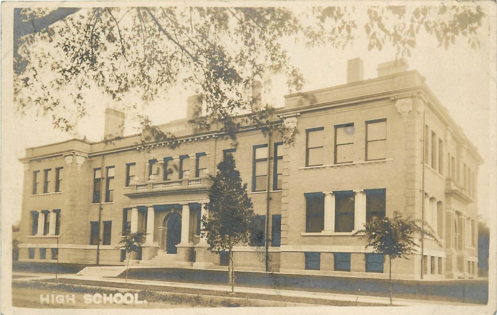 1907  Hastings Nebraska High School occupation roadside RPPC Postcard 25-8336