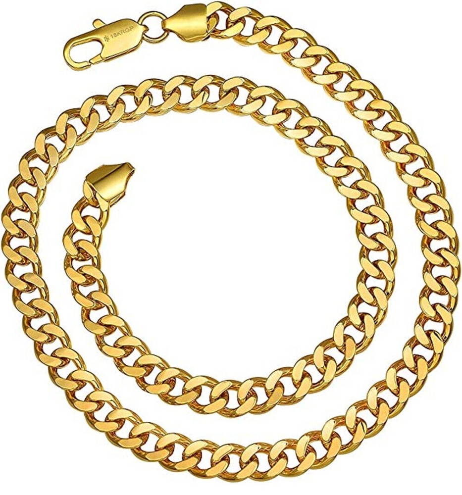 Men's 18k Gold Plated Chunky Miami Cuban Chain Necklace 7mm/9mm 20/24/30 inch