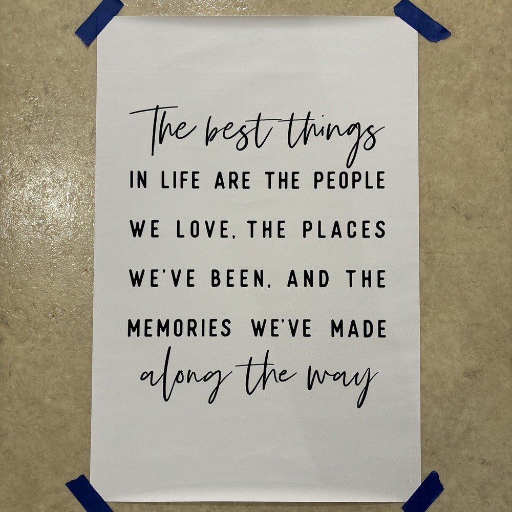 The Best Things In Life Quote Poster ✅ Canvas Wall Art Decor Minimalist ✅ 16x24”