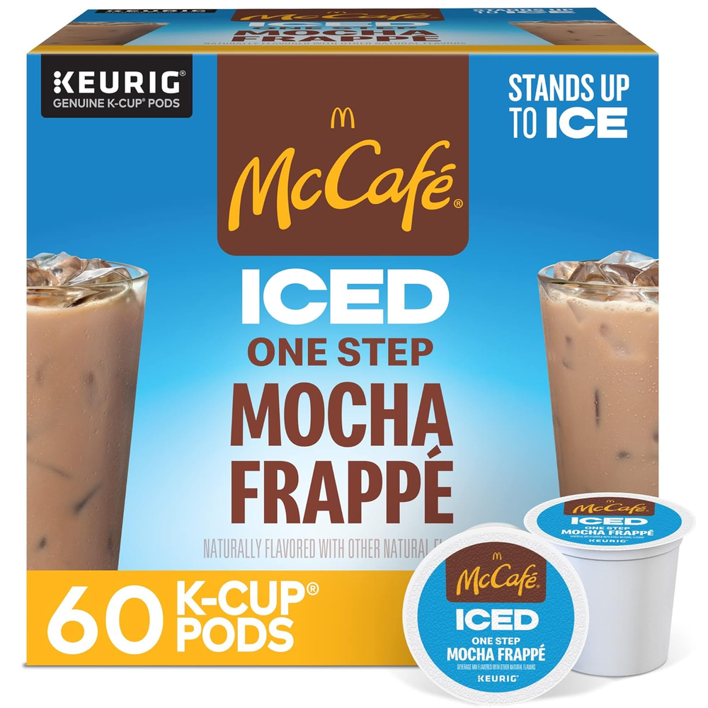 ICED One Step Mocha Frappe, Keurig Single Serve K-Cup Pods, 60 Count (6 Packs of