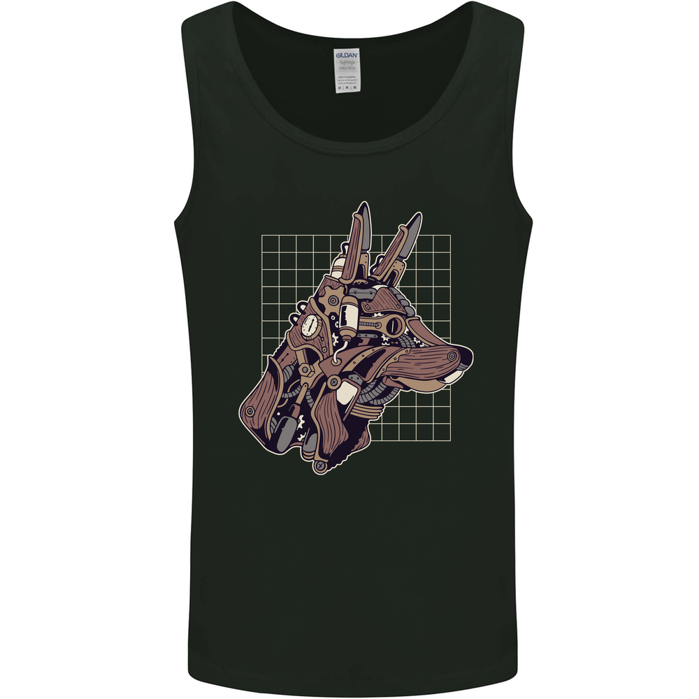 A Steampunk Wolf Mens Vest Tank Top