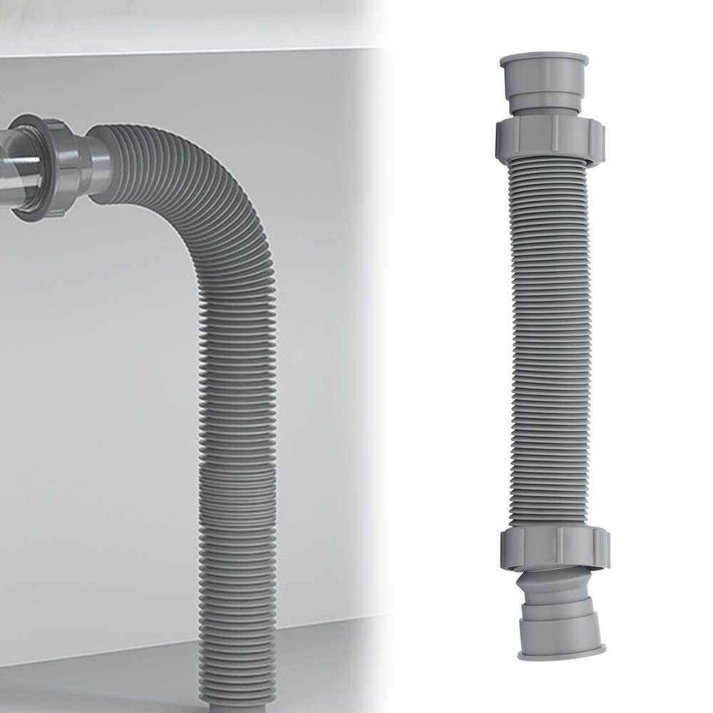 Kitchen Sink Flexible Tubular Drain Tubing Pipe Basin Water Drain Hose Tube Kit