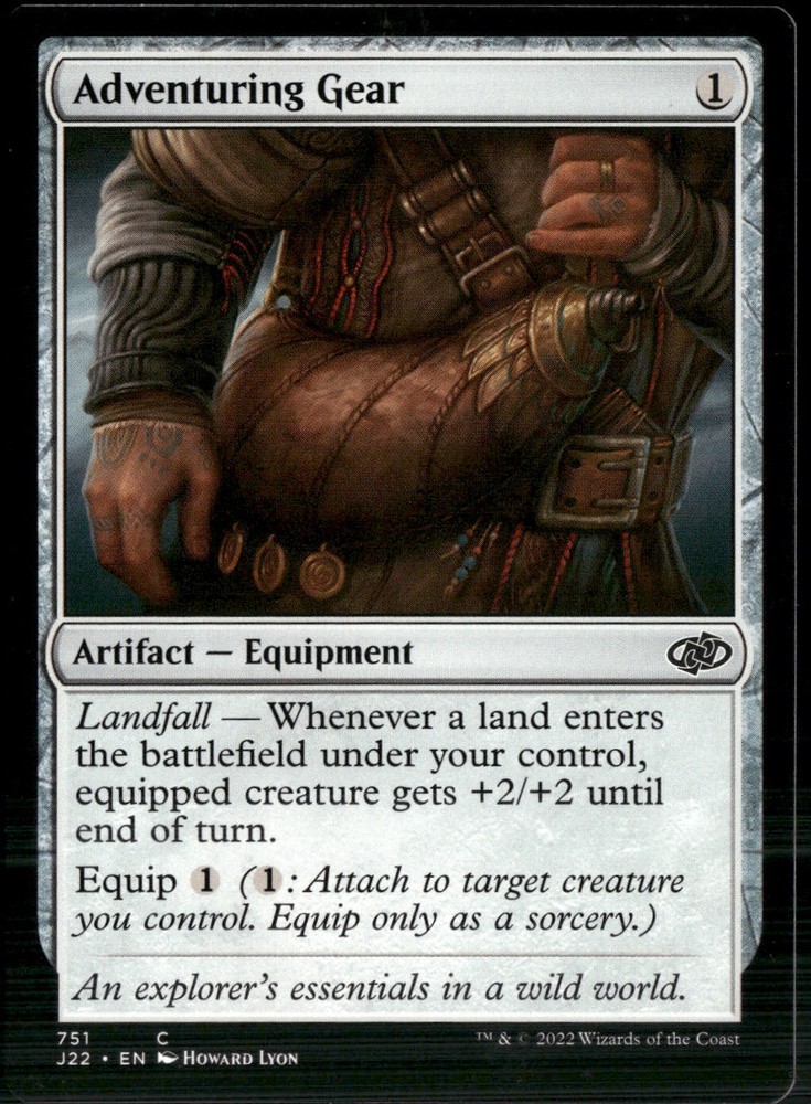 Adventuring Gear MTG Clear Card 751 Magic the Gathering J22 Discount Code Available-image