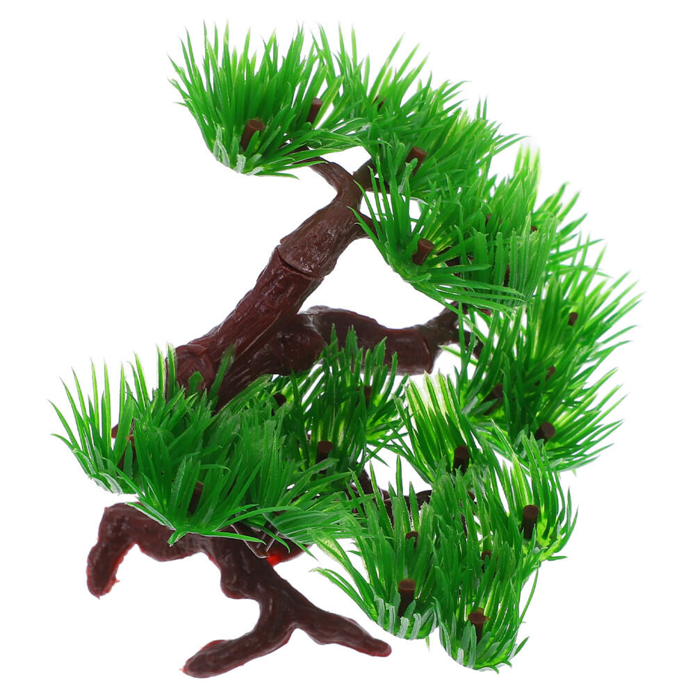 Aquarium Bonsai Tree Pine Fish Tank Ornament Small Decoration