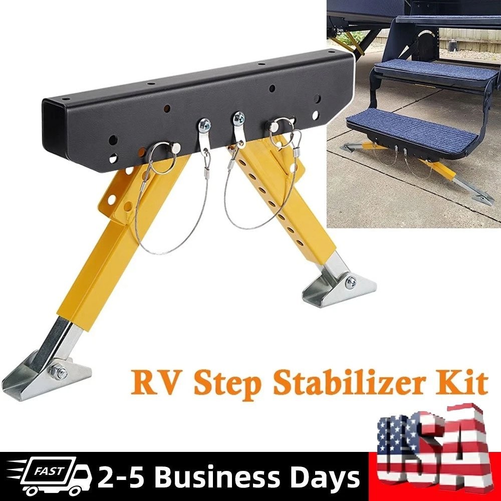 Upgraded RV Step Stabilizer kit for Travel Trailers/5th Wheels/Motorhomes