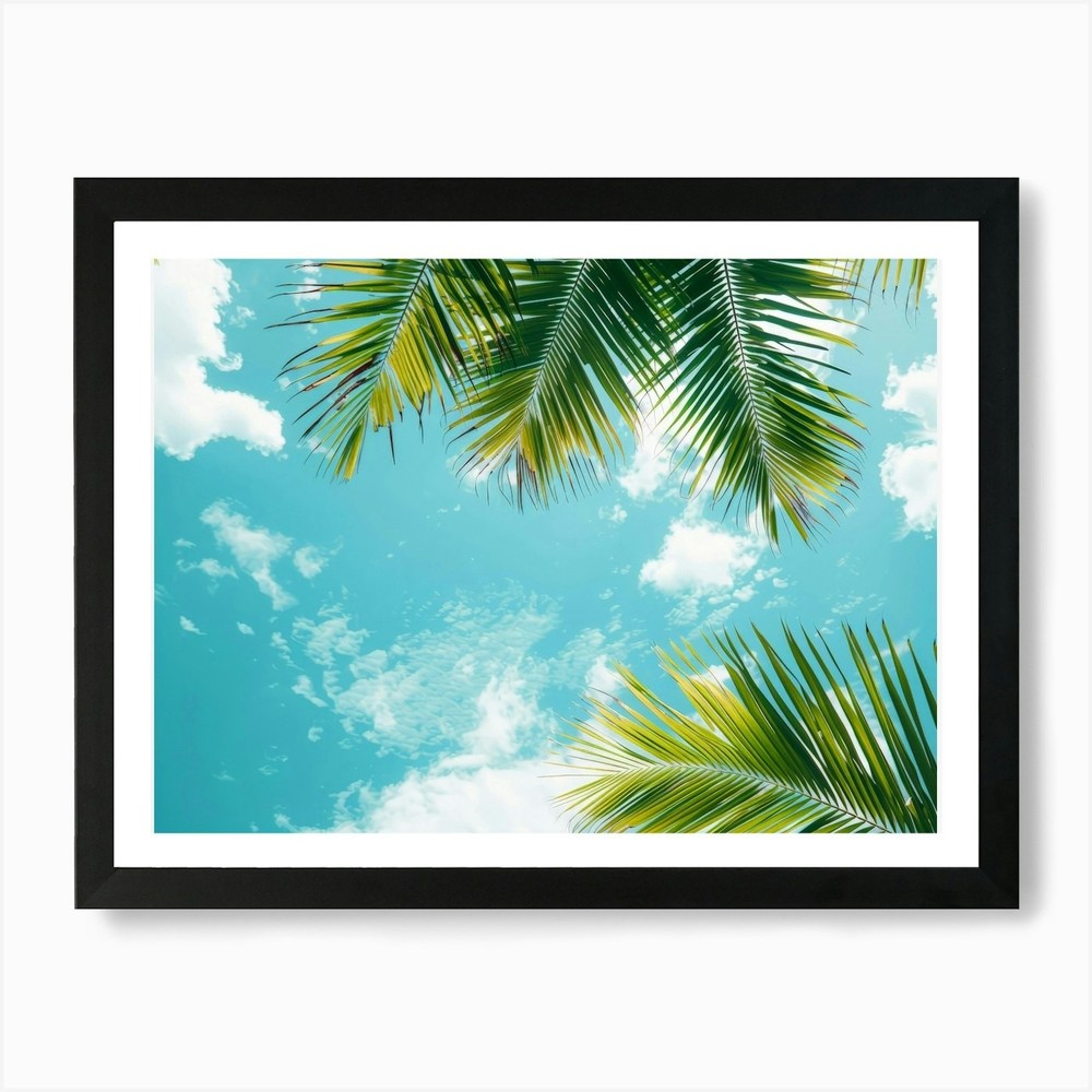 Palm Trees In The Sky 9 Art Print Framed Wall Art Poster Canvas Print Picture