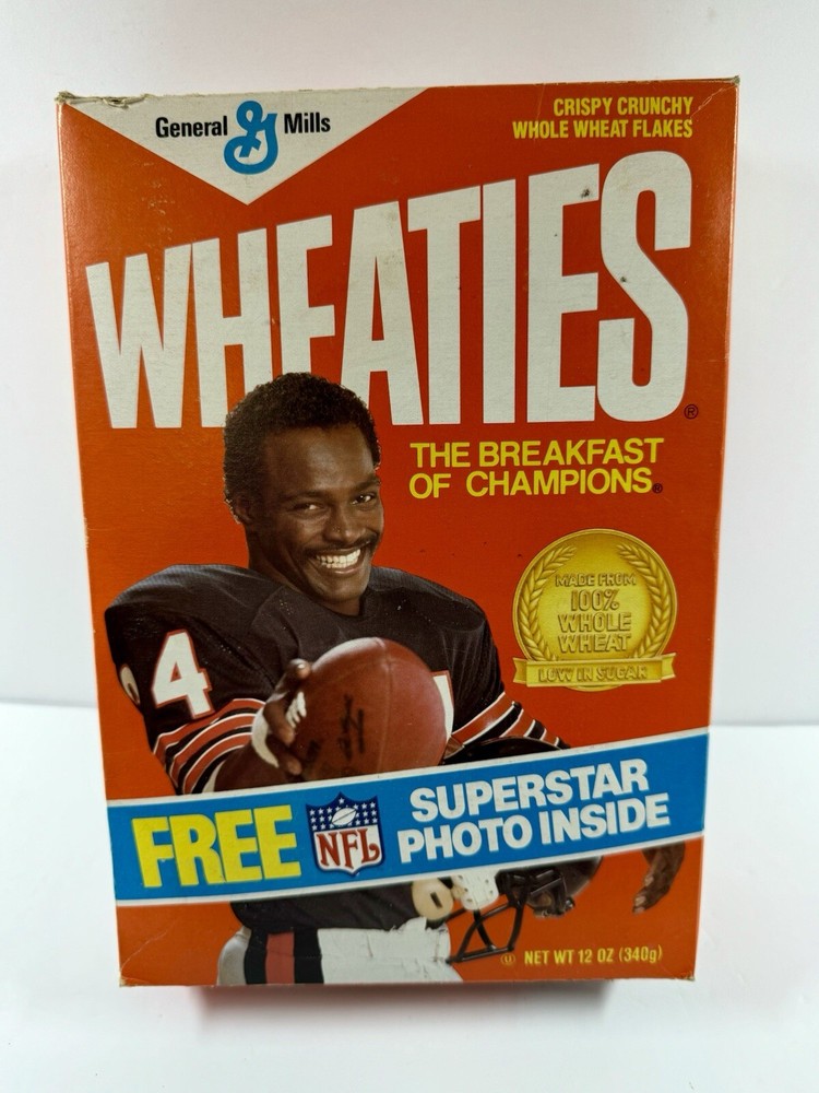 RARE NEW SEALED 1988 Chicago Bears Walter Payton Wheaties Box
