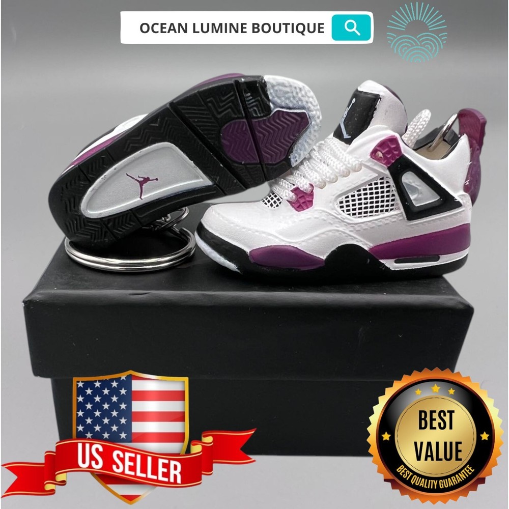 Air Jordan 3D Mini Sneaker Keychain, Shoe Keyring Shoe Box, Display Box Option