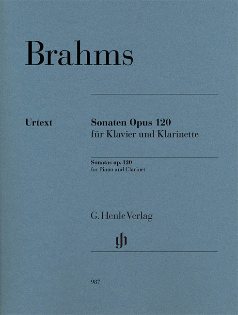 Brahms Clarinet Sonatas Op 120 Piano Classical Sheet Music Henle Urtext Book