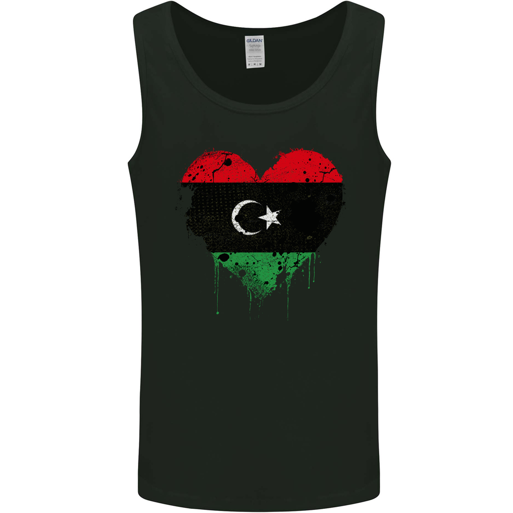 Love Libya Flag Libyan Day Football Mens Vest Tank Top