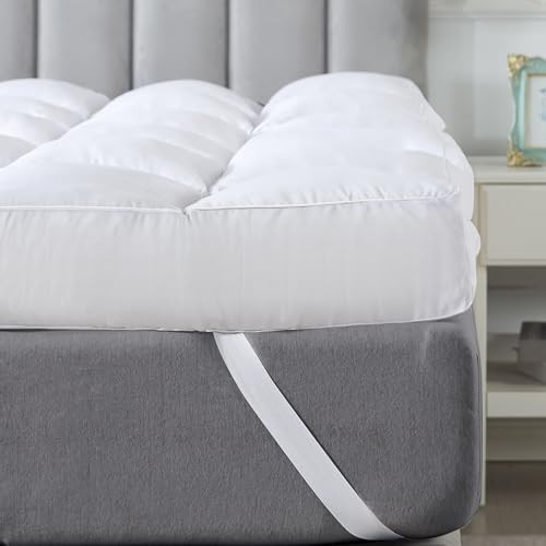 WhatsBedding Memory Foam Mattress Topper King Size,1800GSM King Mattress Topp...