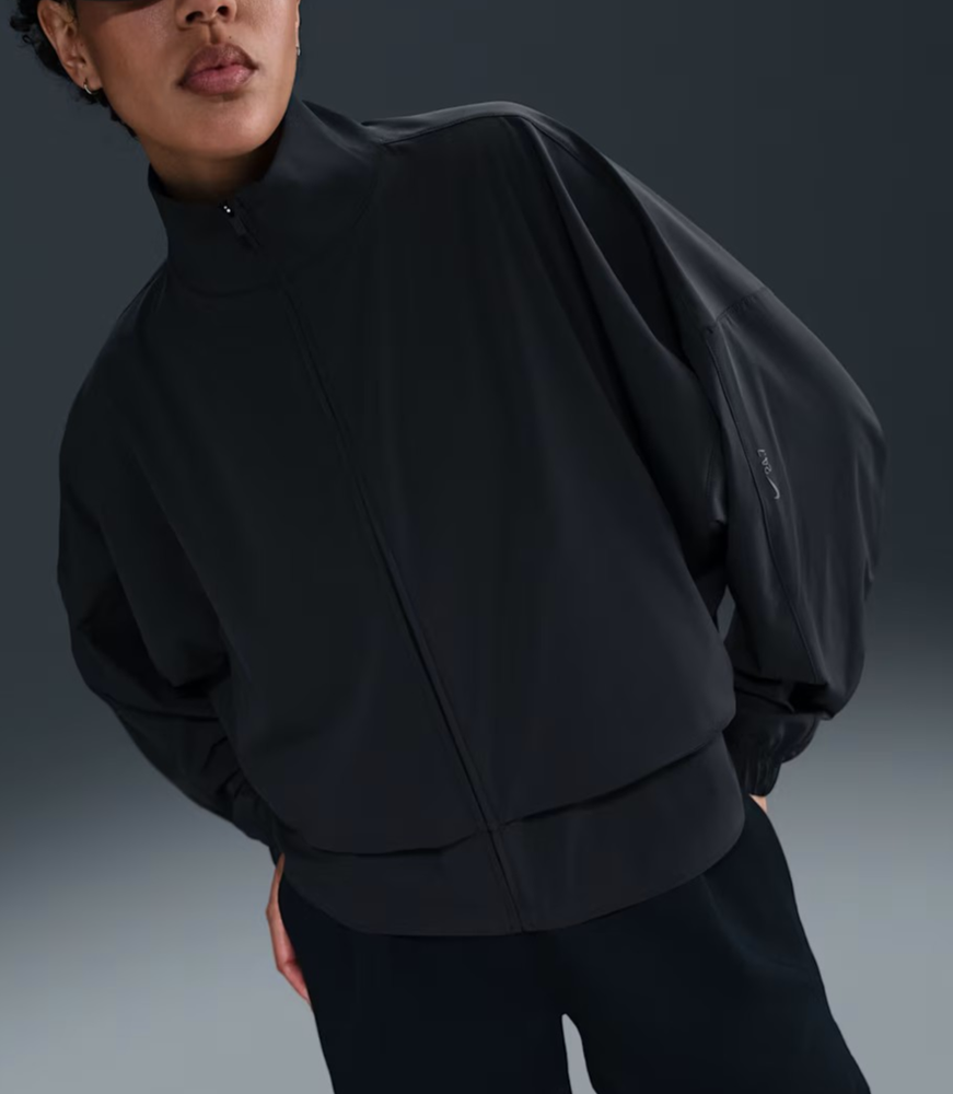 Nike 24.7 PerfectStretch Women's Dri-FIT Oversized Full-Zip Jacket Black Size XL