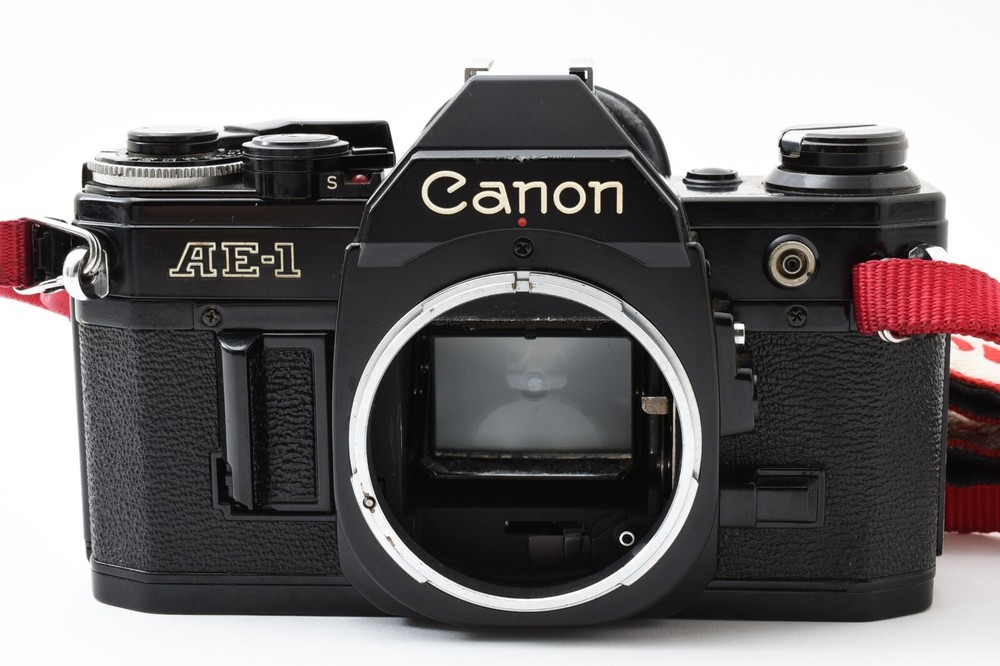 Canon AE-1 SLR 35mm Film Camera Black Body w/ Strap EXC+5 from Japan