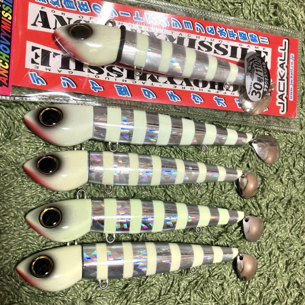 Fishing Lure Jackall Anchovy Missile Glow Stripe 110G 90G Metal Jig