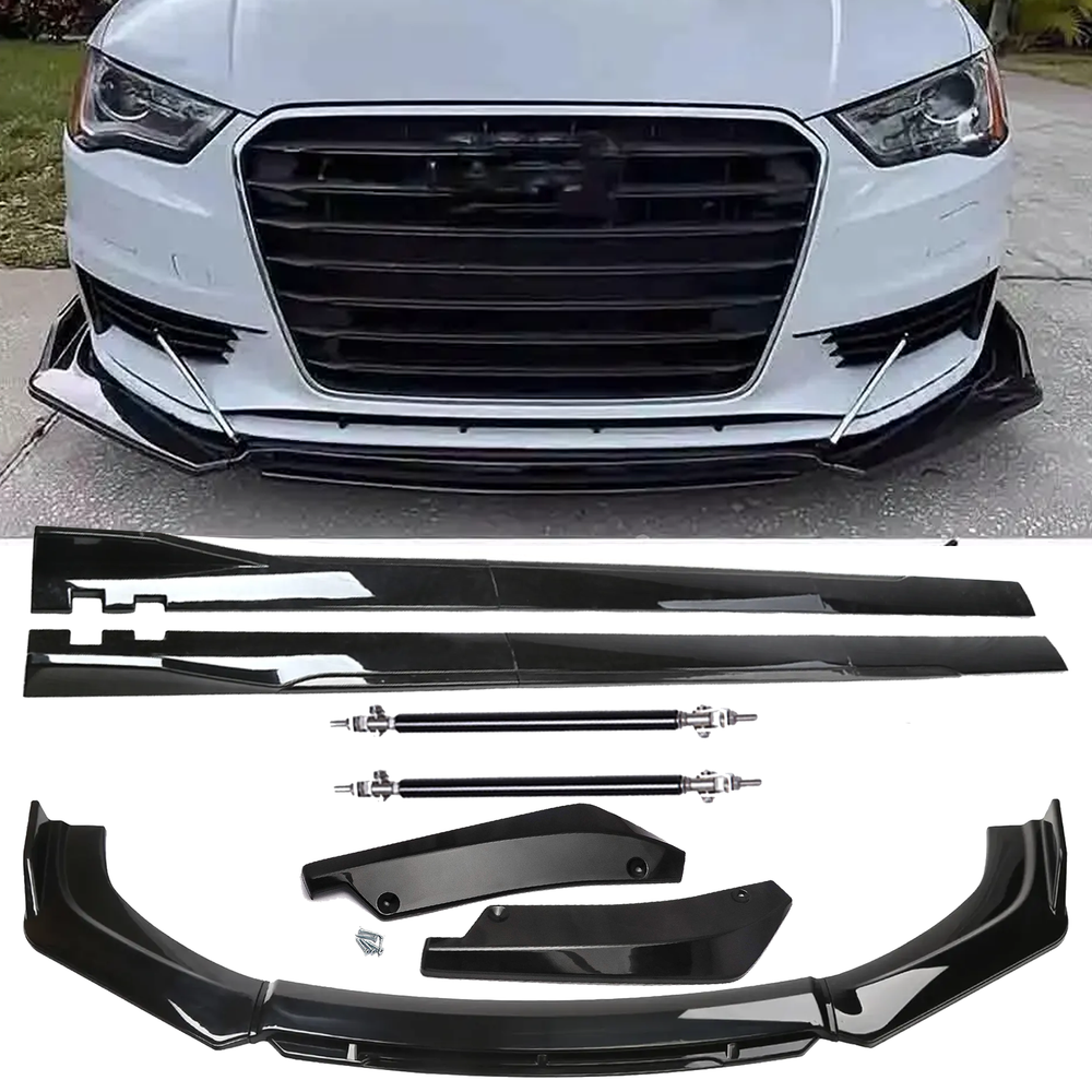 Front Bumper Lip Chin Spoiler Splitter Side Skirt Rear Rod For Mercedes-Benz B