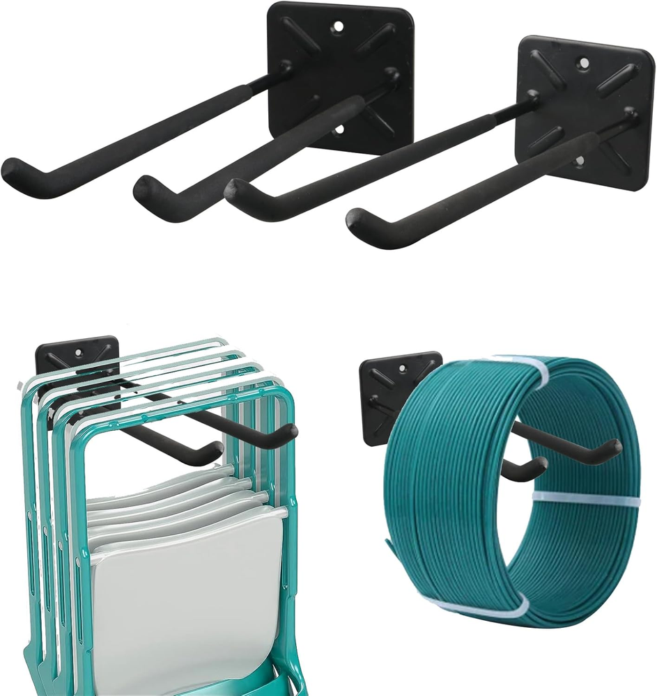 Garage Hooks Heavy Duty Tool Organizer, (2 Pack) 12.4