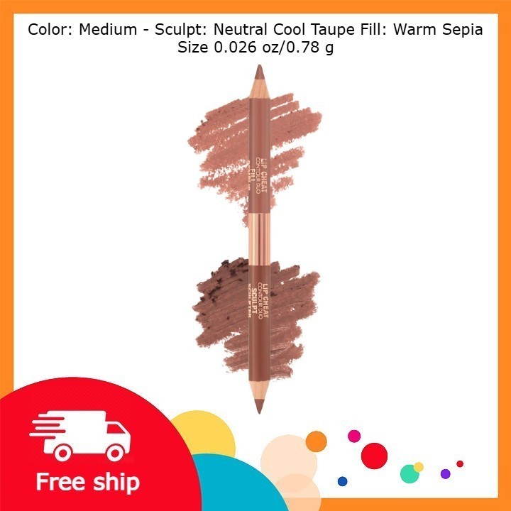 Charlotte Tilbury Super Nudes Lip Cheat Contour Duo Lip Liner Medium-0.026 oz